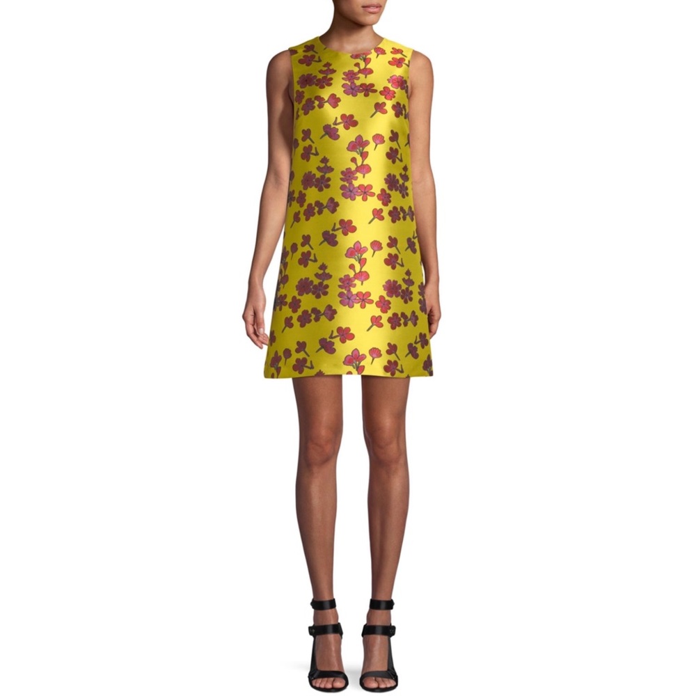 NWT Alice + Olivia Coley Floral-Jacquard Dress